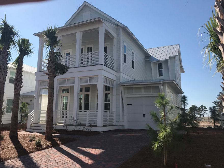 Home site #71. Emerald homes is now offering one of the most popular plans in the hottest community on 30a ''Prominence'',the Sienna Plan. Beautiful beach home with four bedrooms and 4 baths and a powder room. This home would make a great full-time, vacation home or rental with a master suite downstairs and up. Stainless steel appliances, granite countertops, tile in baths and laundry, wood floors in main living areas and stairs. Tankless hot water heater, metal roof and built in pest control system. Just released in phase 2 this home will not last long! Similar, but not necessarily of subject property, including exterior and interior colors