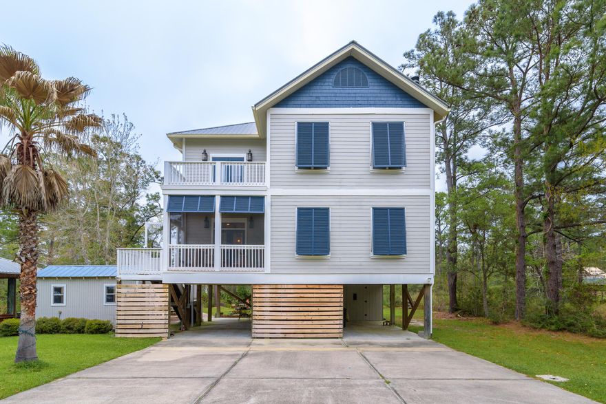 A Must See Custom Built Waterfront Home! This home has 125 feet of canal frontage with access to Choctawhatchee Bay. On the main floor the home features a large living room with fireplace, spacious kitchen with island, custom cabinets, stainless appliances and granite counter-tops. The main floor also has an office/sunroom area, half-bath and porch overlooking the water. The lovely master bedroom and bathroom are on the third floor along with 2 additional bedrooms and a full guest bathroom. There is hardwood flooring throughout and tile flooring in the wet areas. This custom home has 10ft ceilings and beautiful woodwork. The huge open area under the home is perfect for large gatherings and parking if needed.