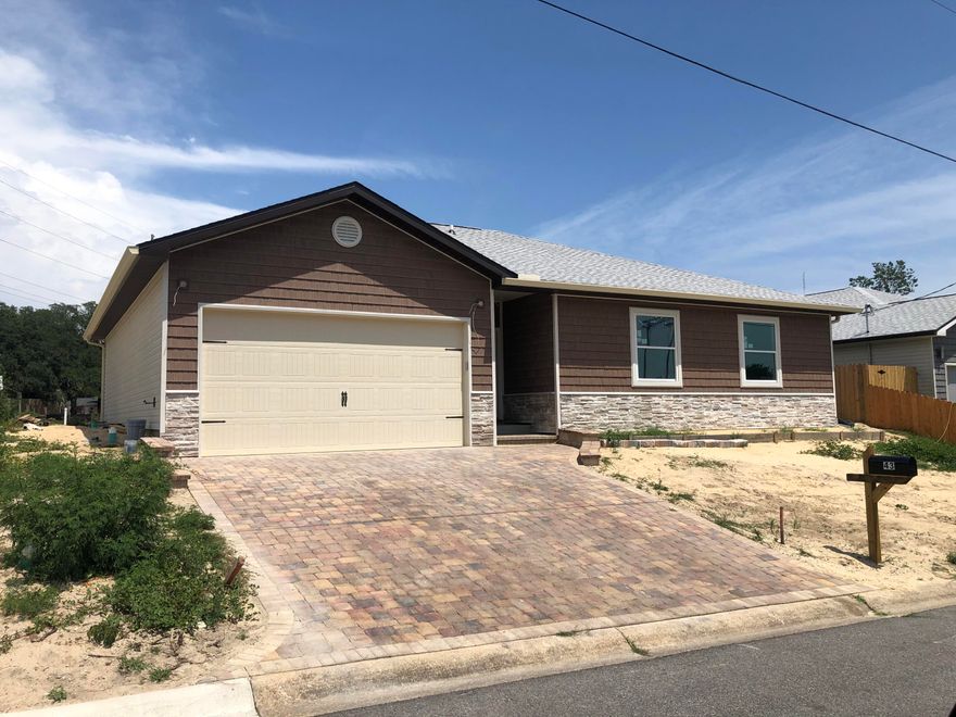 ***UNDER CONSTRUCTION*** BRAND NEW HOME IN DEVELOPING SUBDIVISION, (1 OF 6) Located in the heart of Fort Walton Beach!! MINUTES AWAY from shopping, downtown, parks, schools and Emerald Coast's white beaches! Located right next to FWB's REC Center with baseball fields and a skate park. MBed bathroom will feature a customized HUGE walk in shower featuring marble - like tile, large walk in closet, a his & hers vanity and separate area for the restroom. Tile floors all thoughout the house following into all rooms. Come check it out today!!! Text / Call Selling Agent !!