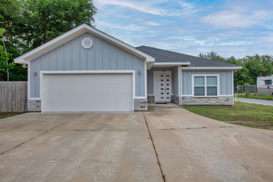 Rare Find with Designer Touches -- Don't Miss This One!Looking for a one-of-a-kind home that truly stands out? This gorgeous single-story residence is packed with high-end finishes and is just a quick drive from Eglin and Hurlburt--offering the perfect blend of convenience, comfort, and style.Step inside and you'll be wowed by the open layout, ideal for entertaining or simply enjoying spacious living. The designer kitchen features a large quartz-topped island, European-style cabinetry, and stainless steel appliances, including a gas cooktop with a vent hood--a true showstopper. There's even a generous pantry to keep everything organized and within easy reach.The primary suite feels like a luxury spa, featuring a multi-jet walk-in shower, soaking tub, double vanity, and a tankless water heater for endless hot showers. Other thoughtful touches include soft-close cabinets and a split-bedroom layout for added privacy.

This home looks stunning in photosbut it's even better in person. Don't waitschedule your showing today before this rare gem is gone!