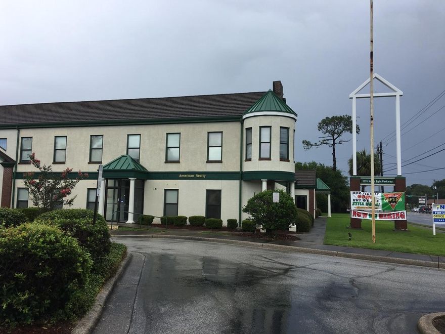 345 square foot second floor office space with open floorplan, private restroom, and small storage closet. This plaza has plenty of parking and located just minutes from the Okaloosa County Tax Collector's office and easily accessed from Eglin Parkway. Marque space included.