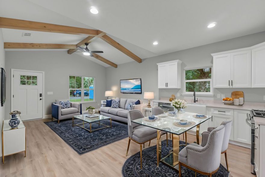 This Adorable and semi-custom craftsman inspired brand new home offers  spacious living with 3 bedrooms, 2 bathrooms, and endless opportunities to make it your own. House features Stainless Steel appliances, quartz countertops, tall kitchen cabinets with crown, 9 ft. ceilings and an open Kitchen / Family Room concept - all this add warmth and character to the already beautiful design. Free standing gas range and tankless hot water heater make for a modern and comfortable living experience that you'll enjoy every day. You'll never have to worry about running out of hot water - a feature that is sure to impress. The master bathroom boasts dual vanities, linen and oversized Walk-in closets.  But what truly sets this home apart is the opportunity to personalize it to your exact preferences.