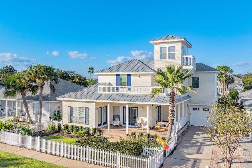 Welcome to 4460 Clipper Cove -- a stunning coastal retreat in the heart of Destin's coveted Crystal Beach community.Perfectly positioned within walking or golf-cart distance to the sugar-white sands of the Gulf, Destin Commons, Publix, and an array of upscale shops and restaurants, this charming beach home places the very best of Destin right at your doorstep.This 4-bedroom, 3-bath home offers a spacious and inviting layout designed for both relaxation and entertaining. The light-filled interior features hardwood floors, solid-surface countertops, and an upgraded chef-inspired kitchen complete with a Haier wine cooler and a Kenmore Pro gourmet gas range. The dining area--set just off the kitchen--boasts a cozy fireplace, while the open-concept living space creates a warm and and welcoming gathering area for family and friends.

The first floor includes two comfortable bedrooms connected by a convenient Jack-and-Jill bathroom, located adjacent to the laundry room. Upstairs, you'll find a private guest bedroom and a spacious Master Suite, featuring its own sitting area and direct access to the home's viewing tower, where you can soak in beautiful neighborhood and coastal views.

Outside, the home's picturesque curb appeal, charming wraparound porch, and white picket fencing enhance its quintessential beach-house charm. The property is vacant, impeccably maintained, and truly move-in ready.

If you're seeking an investment property, you're in luckshort-term rentals are allowed, and while this home has never been on a rental program, comparable properties generate $80,000-$100,000+ annually.

Whether you're looking for your next full-time residence, a second home near the beach, or a high-potential vacation rental, 4460 Clipper Cove is an exceptional find.
Make an offer today and start living the Destin lifestyle!