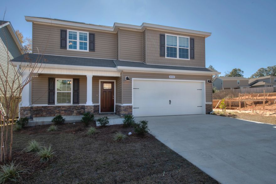 Estimated completion date Dec. 15th. This craftsman home is located 14 miles from Duke Field, adorns a spacious open downstairs floor plan.Light & bright eat-in kitchen with Ivory cabinets,Toasted Walnut laminate flooring, breakfast bar,adjoins the dining room and Family room area.Flex room or 5th bedroom downstairs off the foyer.Three additional bedrooms upstairs along with the Master suite. Both baths with tile floors, spa sinks, & caf cabinetry. Decorative Columns, cedar shake vinyl siding and stone accent the exterior of the home. Actual colors may vary and are subject to change. Fully sodded and landscaped. Pictures are from a previously built home but the same floor plan. See more comments for color selections. Seller will pay $3000 of buyers closing cost.