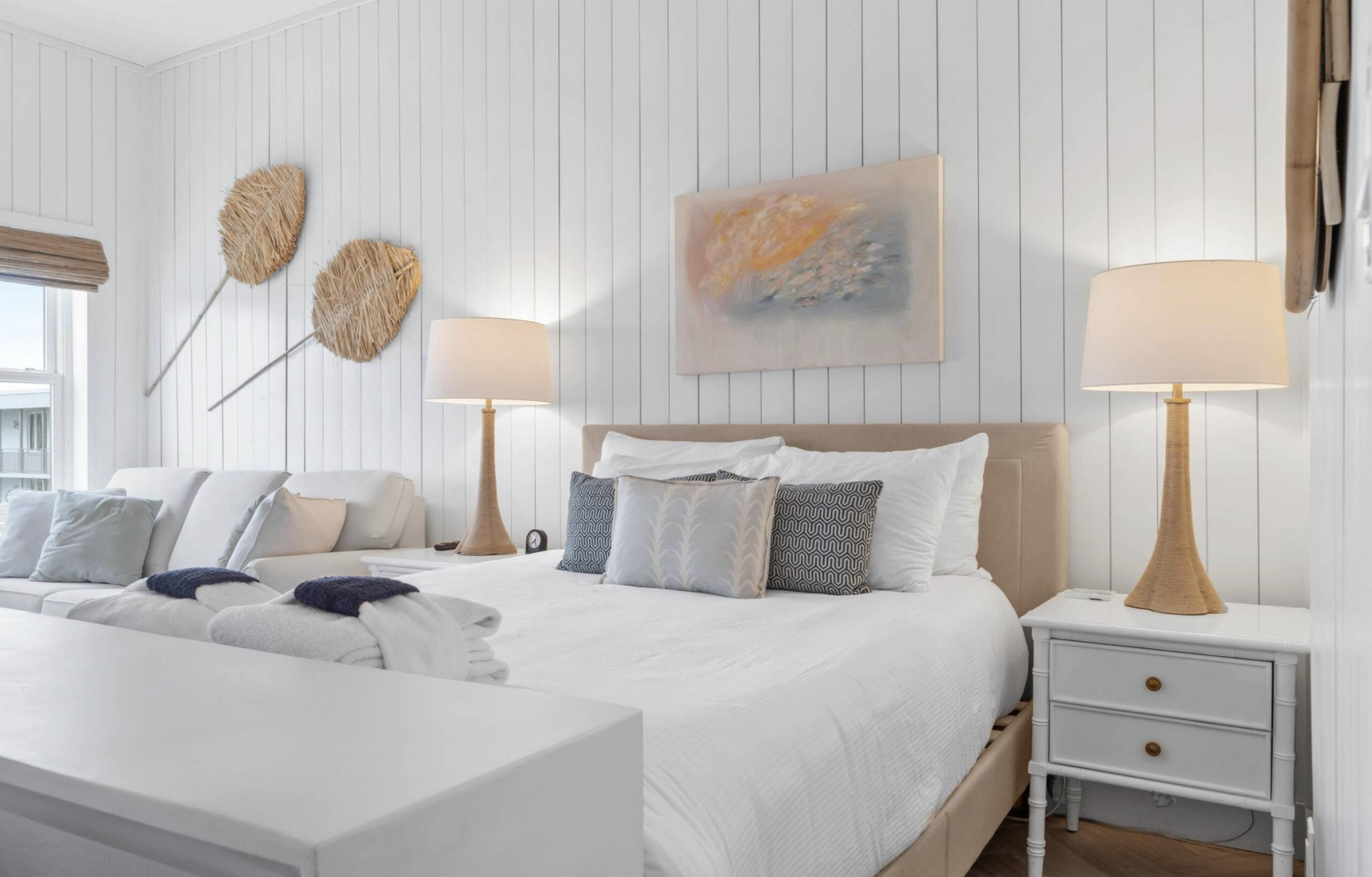 Explore the allure of the ''Calm Water 30A'' Studio, boasting spaciousness, hardwood floors, contemporary design, and a balcony with picturesque views of the Gulf Place courtyard. The recently renovated bathroom boasts a vanity and a generously sized shower, enhancing your overall comfort. Additional sleeping arrangements are provided by the Queen Sleeper sofa. Situated centrally within the Gulf Place resort on Scenic Highway 30A, between Seaside and Sandestin, this expansive Studio is mere steps from the beach. Delight in the tranquility of a private balcony and the indulgence of a newly refurbished bathroom. Gulf Place Resort offers access to pools, hot tubs, tennis courts, walking trails, and an array of charming boutiques, restaurants, concerts, and an artist market.