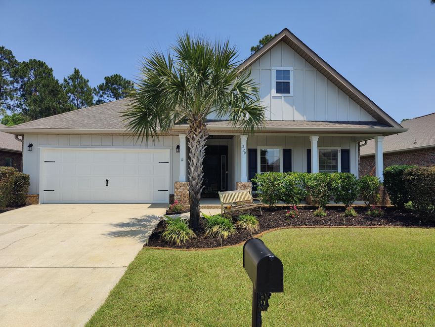 This beautiful floor plan features 3 bedrooms and 2 baths and has dark hardwood floors and tile throughout. The kitchen has top-of-the line stainless appliances, granite countertops, tile backsplash, and dark wood cabinets. The spacious master suite offers a place of quiet relaxation that includes a sitting area and a roomy master bath with a whirlpool tub. The backyard is perfect for entertaining, with both a screened in backyard patio and and open extended area, fenced, and backs up to a state forest. Landscaping included.