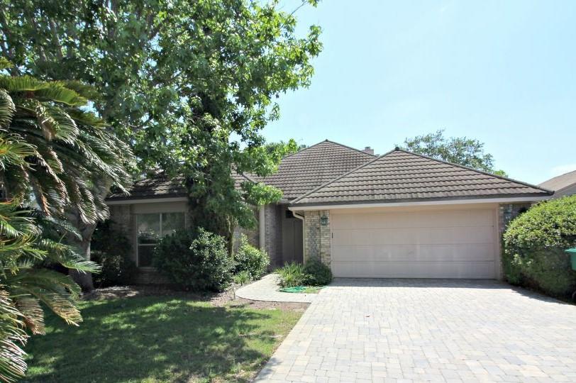 This unique 3 bedroom, 3 bathroom home offers an attached 2 car garage along with driveway parking and is located on the golf course at Shalimar Pointe in Shalimar. The interior offers a spacious living room with cozy dual gas fireplace shared with the dining area, a large full kitchen with pantry and breakfast bar, a roomy first floor master suite with trayed ceiling and walk-in closet, another first floor bedroom with access to a full bathroom and the homes final bedroom is located upstiars with access to a full bathroom and balcony. The interior also features a climate controlled Florida Room and a laundry room with washer/dryer hook ups. paved driveway.HOA rules and regulations apply.