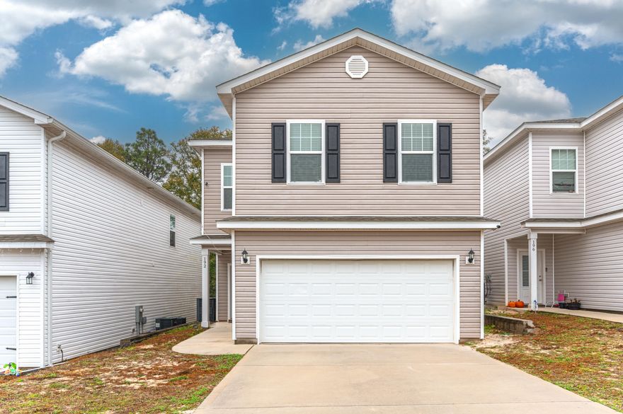 Yard care included! Step inside this trendy and beautifully appointed 4 bedroom home! As you enter, the open concept floor plan is a dream, with wood laminate flooring throughout, recessed lighting, ceiling fan, open kitchen, stainless steel appliances, and more! The primary bedroom boasts a trey ceiling, ceiling fan, plush carpet, huge walk in closet and private bath. Three additional bedrooms with ceiling fans for space to unwind. Need plenty of storage? Bedrooms all feature large closets, there is an additional bonus space and a 2 car garage! Fenced in backyard with a refreshing above ground pool for your enjoyment!
