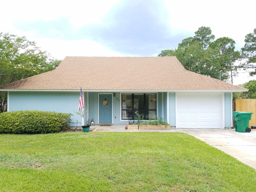 This home is cute as a button and conveniently located in between Eglin AFB & Hurlburt Field. The property features an enormous backyard, enlarged concrete patio with oversized pergola, and a storage shed. Whole-house RainSoft water softener - no need for bottled water! Pergola and shade trees keep house cool in summer, reducing power costs. Home also has newer windows and back sliding door, making the home more energy efficient. Garage has been converted to a spacious 12x12 heated/cooled laundry and storage room and a 12x12 workshop. Carpets were just replaced and the property is ready for move in on Nov. 1st!