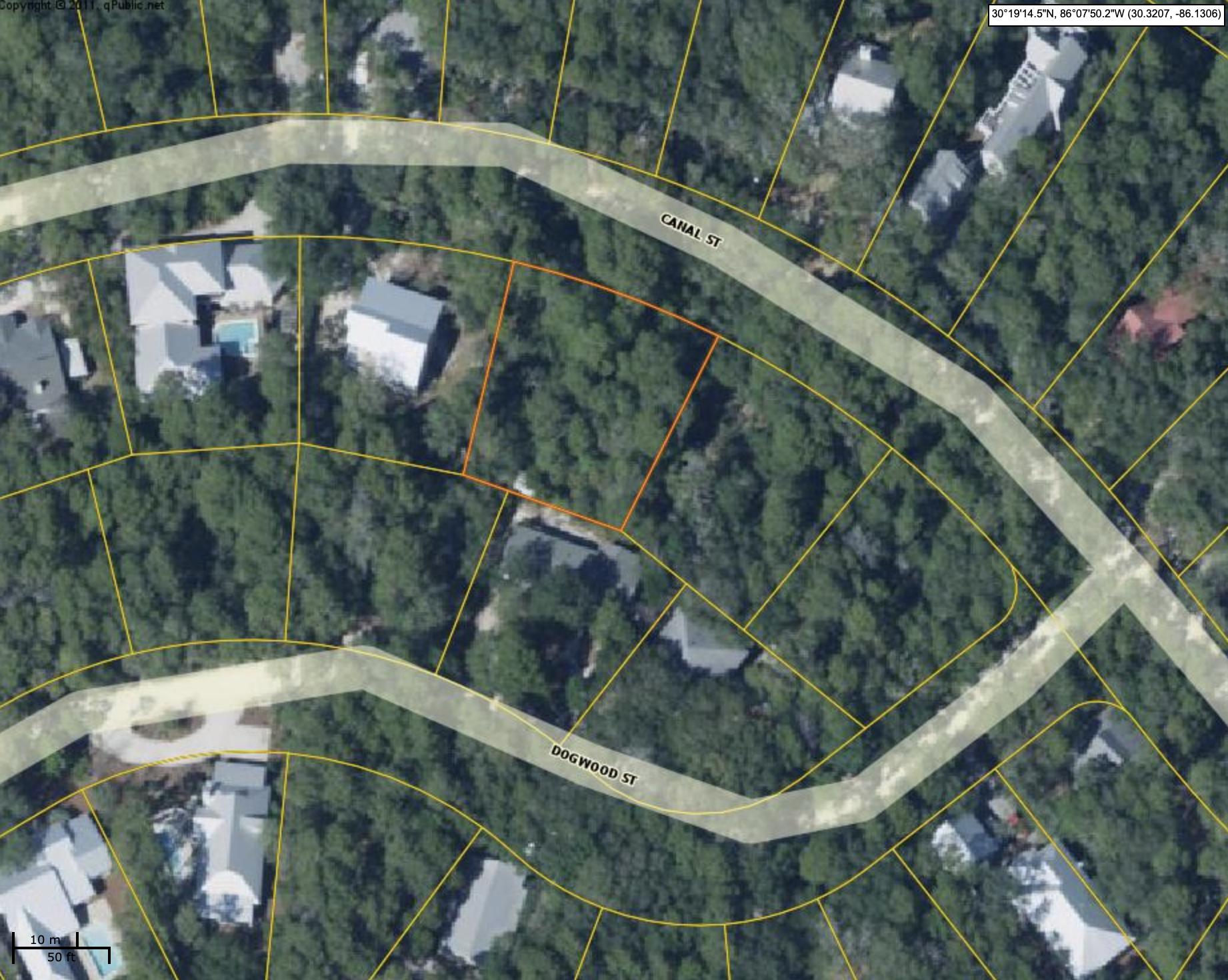 Build your beach home or primary residence on this flat and square shaped lot in Old Seagrove, whch is one of that largest at 117' x 117'. This parcel provides ample space for your dream home including a large pool, yard, and separate garage with a carriage house. Located west of 395 near Seaside and the Gulf. Lovely short walk under tree canopies to the deeded beach access at the end of Dogwood Street. Very quiet beach that is owned by Walton County. Avoid the traffic and parking by walking or biking the back roads to Seaside, Watercolor, Publix, and many more restaurants and shops. Flood insurance is not required. Utilities available to tap into at the street. Initial tap fees are paid. No build out time.No HOA. No Coastal Dune Lake tributary restrictions. No wetlands. Survey available.