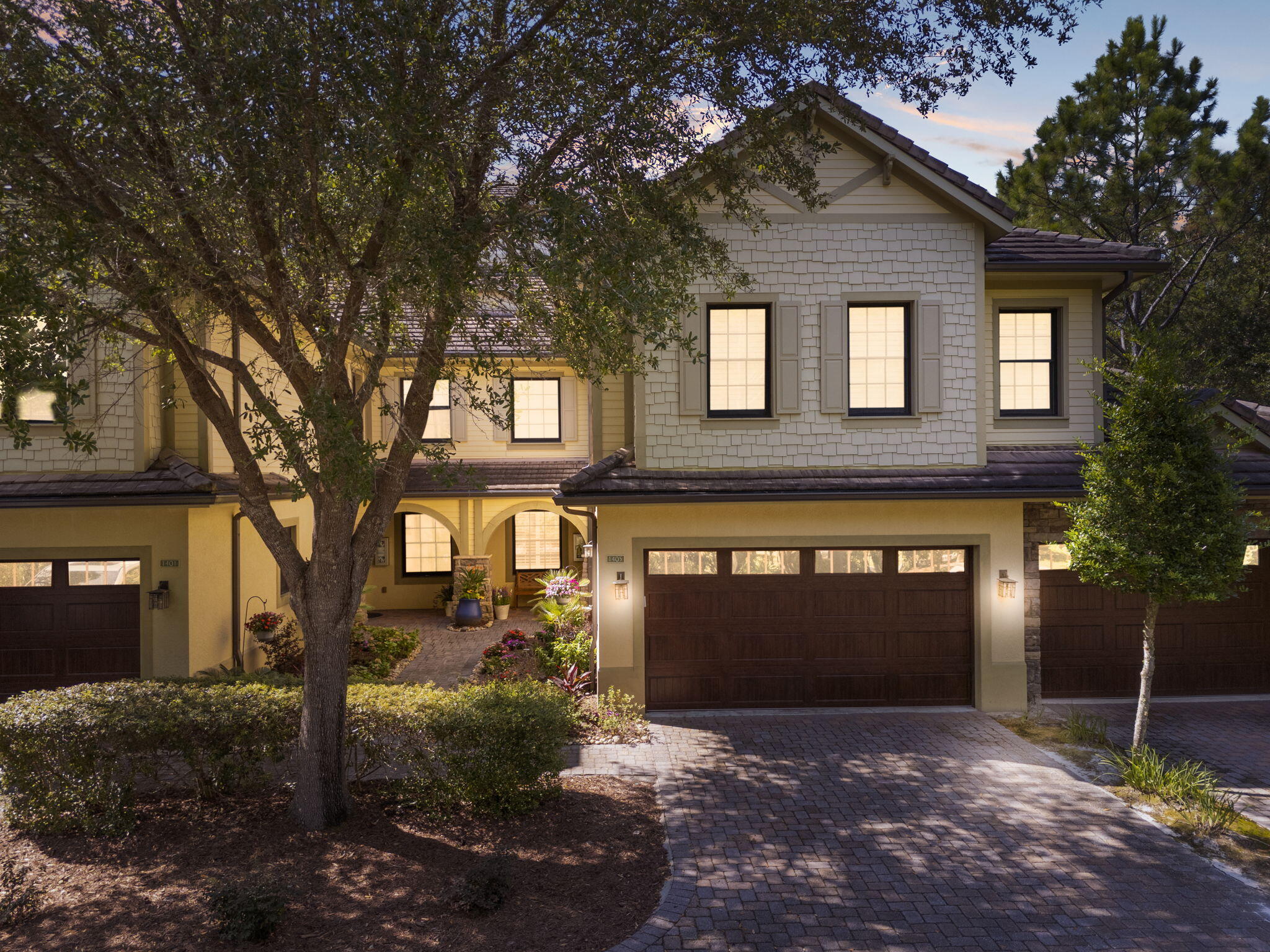 This a RARE OPPORTUNITY when a Clubside GROUND floor Condo becomes available! Backing onto the ninth tee and fairway at Sharks Tooth Gold Course. No Elevator, no stairs, pull into your two car garage and walk right inside. This beautiful home tucked away in the desirable neighborhood of Wild Heron. This property offers a perfect blend of comfort, style, and convenience, ideal for a primary residence, or second home. This is where serenity meets luxury. Step inside to find an open and inviting floor plan with 3 bedrooms, 2 full bathrooms, and approximately 2040 sf, designed with both relaxation and entertaining in mind. The spacious kitchen features granite countertops, new tile backsplash, stainless steel appliances, ample cabinetry, flowing seamlessly into the dining and living areas. The owner's suite is a true retreat with a walk-in closet, ensuite bath with double vanities, soaking tub, and walk-in shower. Additional bedrooms provide plenty of space for family or guests. Outdoors, enjoy a private backyard with screened in patio, perfect for Florida evenings. The Wild Heron community has an abundance of amenities.Located right on the shores of Lake Powell, Florida's largest coastal dune lake. Perfect for the active lifestyle enjoy kayaking, paddle boarding, or bike on the twenty four miles of trails. Enjoy the clubhouse with fitness center, heated pool,or relax by the fire pit. Located just 5 minutes away from the white sandy beaches and 30A, where restaurants and shops line the highway to Rosemary and Alys Beaches. Golf and tennis can be enjoyed here with a WaterSoundBeach Club membership. Available by private appointment.