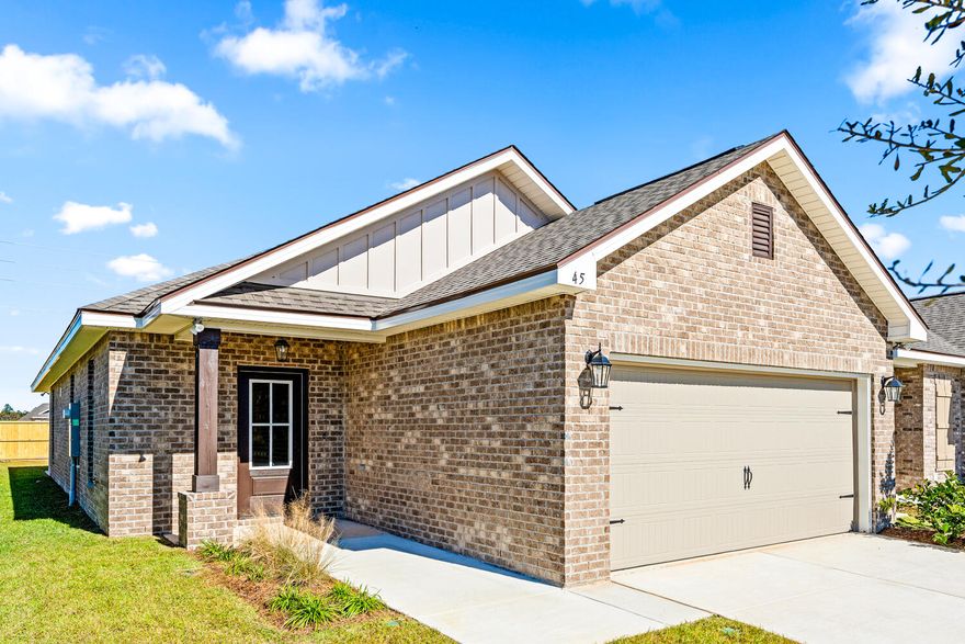 Awesome builder rate plus FREE refrigerator. Restrictions apply.The ROTHWELL III I in Natureview community offers a 3 bedroom, 2 full bathroom, open design. Upgrades added (list attached). Special Features: double vanity, large shower, and walk-in closet in master bath, boot bench at garage entry, covered porches, undermount sinks, custom kitchen backsplash, crown molding, ceiling fan in living and master, framed mirrors in baths, smart connect WIFI thermostat, smoke and carbon monoxide detectors, landscaping, architectural 30-year shingles, flood lights, and more! Energy Efficient Features: water heater, electric kitchen appliance package, vinyl low E windows, and more! Energy Star Partner.