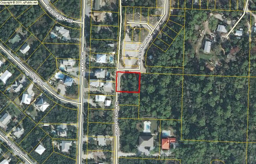 Beautiful home site with high elevation in this quaint neighborhood located in Santa Rosa Beach. Fantastic Home Plans are in place for your weekend retreat or personal home from the top to the bottom, take advantage of this opportunity to start building today. All construction plans/permits, Tap water/sewer in place to start building today.(Bring your Shovel) This is not RAW land it is Developed with all the start up completed ready to build. South of 98 and convenient to all that of 30A has to offer. Walk to Stinky's Fish Camp. This community is located near the public beach access where you can dig your toes in the white sandy beaches or take a dip in the emerald green waters. Hop on the 30A bike path and see all that 30A has to offer including boutique shops, casual and fine dining,