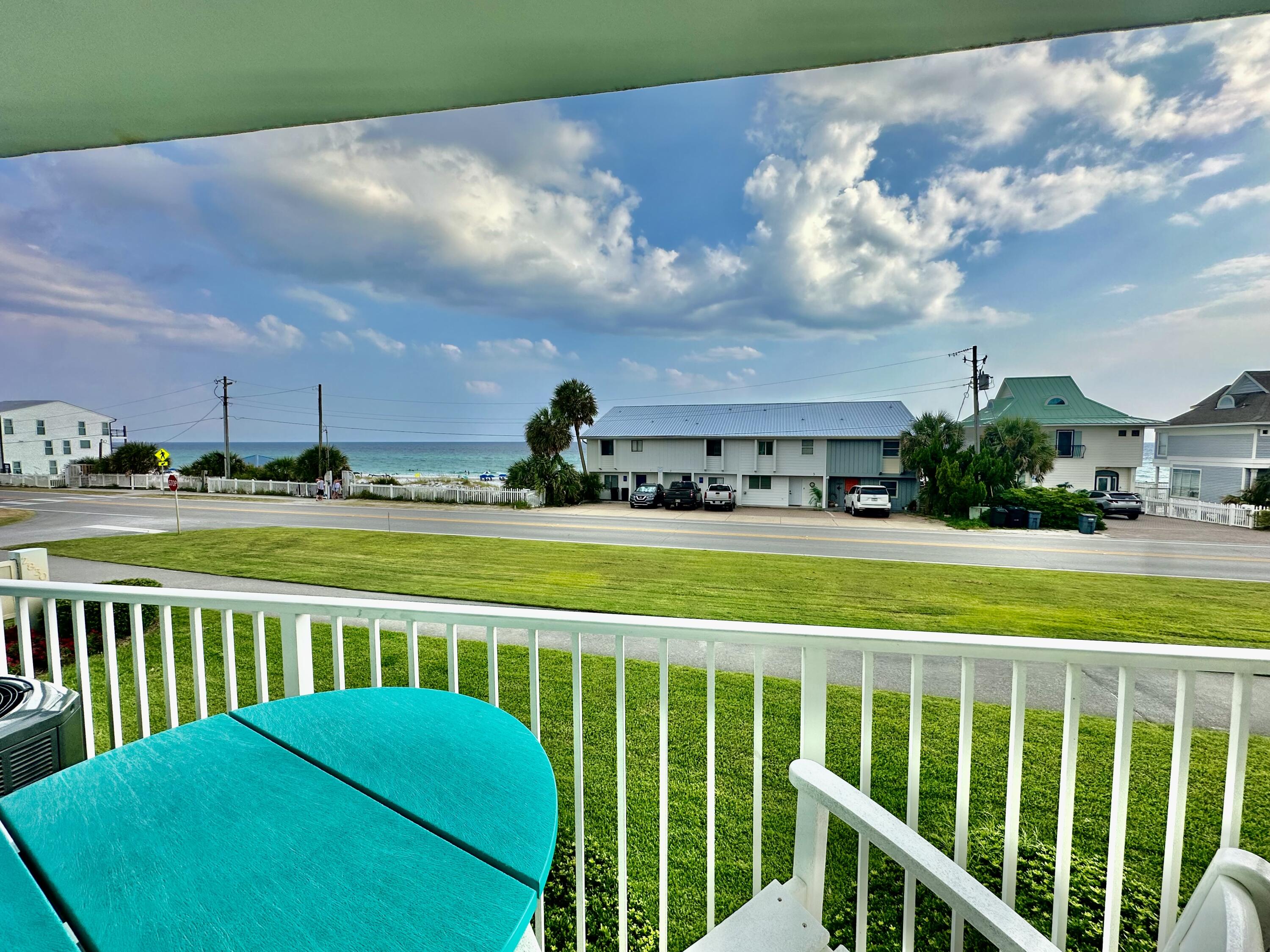 Rare opportunity to buy a beautifully remodeled Gulfview 1 unit with excellent views of the gulf! This unit has been very popular and has many return guests each year. (Reviews can be found on VRBO) Gulfview 1 is a small 18 unit cement/block construction building, with private beach across the street from the complex. Private pool and grilling area available for all guests. The unit is fully remodeled with stainless appliances, granite countertops, a custom tile shower, and is sold furnished with a King bed and leather living room furniture.