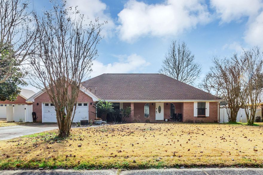 Welcome to this charming 3 bedroom, 2 bathroom home located in the desirable Navarre, FL. This lovely residence, known as the '3 bedroom in Navarre!!', offers a comfortable and inviting atmosphere for you to call home. As you step inside, you'll be greeted by an open floor plan that seamlessly connects the living, dining, and kitchen areas, creating a perfect space for entertaining or simply relaxing with loved ones. The fenced yard provides a secure and private outdoor oasis, ideal for enjoying the beautiful Florida weather or hosting gatherings with friends and family. Additionally, this property features a convenient workshop, allowing you to pursue your hobbies or complete any DIY projects with ease. Nestled in a sought-after location, you'll have easy access to nearby amenities,