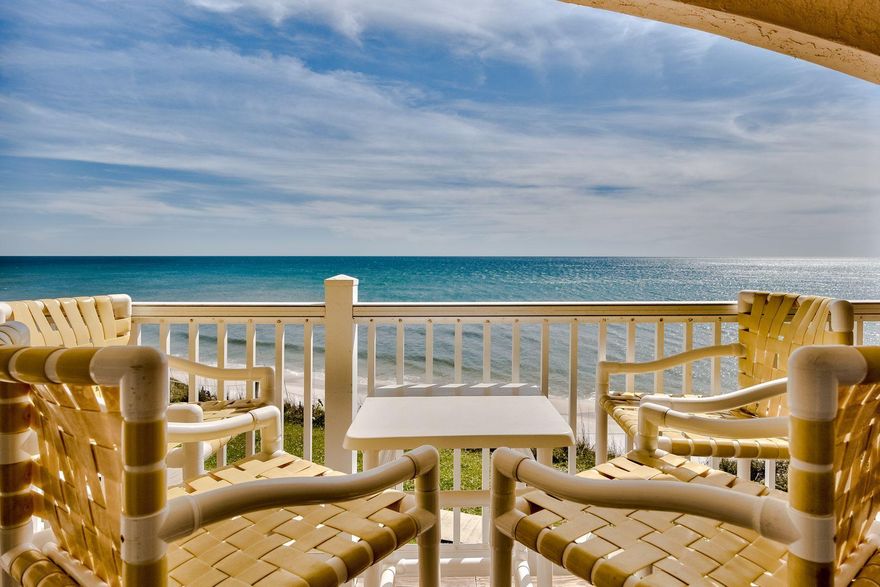 Gulf views is what this condo has to offer plus a community pool. This is a low density complex with deeded beach access so no need to worry about space on the beach. Situated between Watersound and Alys Beach, this Gulf front condo is great for an investor or those seeking a beach getaway.