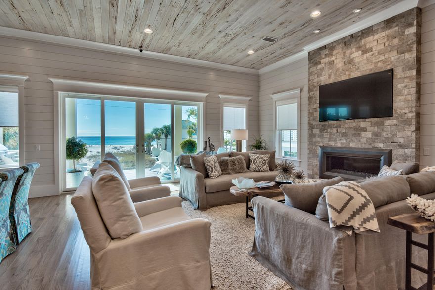 This beautiful custom built beach home sits perfectly between the Gulf and Eastern Lake. It has commanding views of both. As well as great sunset views.A generous amount of Pecky Cypress wood ceilings and top rated appliances and an elevator that takes you to the second kitchen to enjoy the sunsets from. No detail was spared in building this very comfortable and luxurious beach home.There is storage space in the covered garage as well as the front of the home. Very easy access for kayaking or paddleboarding onto eastern Lake leading into the Gulf. This is the perfect location in Seagrove being close to 30A but not on it.