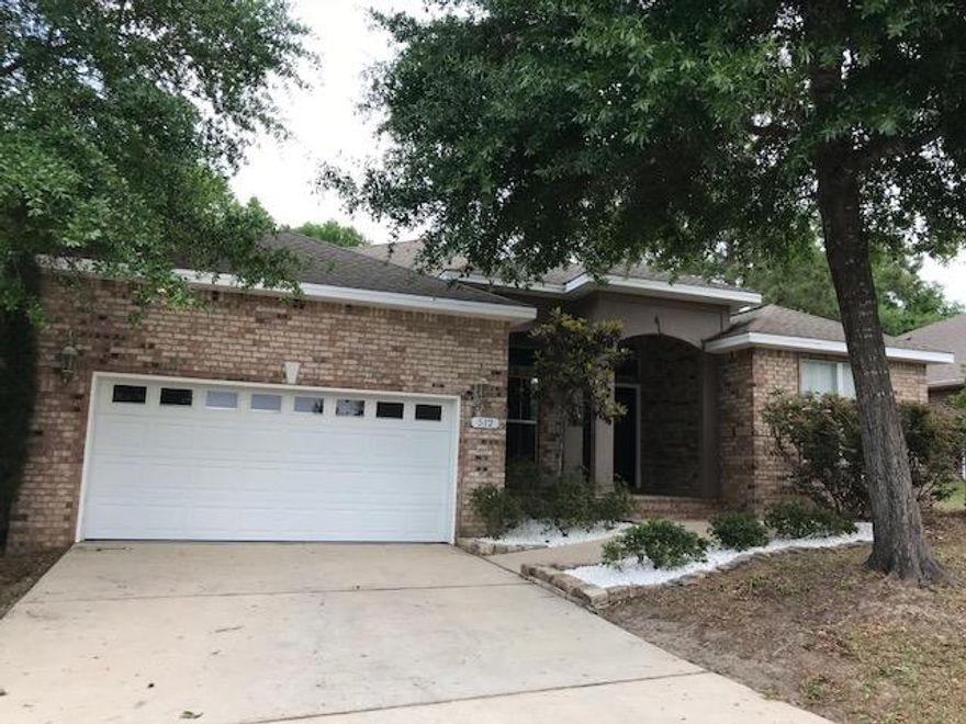 Beautiful 4 bedroom 2 bath home for sale in Crestview! This property features fresh paint, new carpet, and new stainless steel appliances including a wine cooler! (Appliances are on order). Split floor plan for added privacy. HUGE kitchen with island and breakfast bar. Formal dining room. 2 car garage. Tanless hot water heater. Huge walk in shower in master. Cozy patio off of living room. Beautiful fireplace. This house is a must-see! Vacant and easy to show.