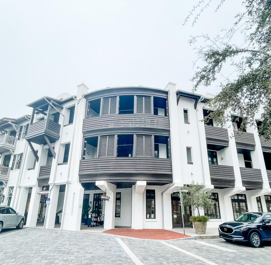 Beautiful condo in the heart of the Rosemary Beach Town Center.  An expansive wrap around balcony provides additional living space - it feels much larger than it is.  Featuring one bedroom with a private bath and a bunkroom that sleeps two and also has a full bath.   Recently renovated, this one is not to be missed