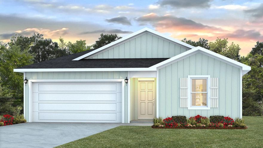 Welcome to 224 W Gray Owl Drive at Owl's Head Farms in Freeport Florida. This home is under construction and has two spacious bedrooms off the front entry. Continuing through the entry hall, a third bedroom, ideal for a home office or flex space, is located on the adjacent hall that hosts the washer and dryer hookups next to the two-car garage--a practical touch for everyday living. The EVP flooring throughout the common areas allows for a seamless transition through the living area. The home truly shines as you step into the open concept living area. The kitchen stands out with granite countertops, pantry, a sleek stainless steel appliance package, and a central kitchen island that offers plenty of prep space and seating area. The adjoining dining space is perfectly positioned for casual meals or entertaining, while the living room is bright and inviting, with views of the backyard through large windows. Nestled in the back of the home is the primary bedroom which is spacious and features a private ensuite bath with a double vanity, large shower, and a walk-in closet designed for optimal storage. The guest bedrooms feature ample closet space, carpet and share a well-appointed full bathroom with modern finishes and durable engineered vinyl plank flooring, perfect for family or guests.

Step outside to the back patio, where you can enjoy the serene surroundings of this growing community. For more information on the Freeport floor plan at Owl's Head Farms, contact a D.R. Horton Sales Representative today.