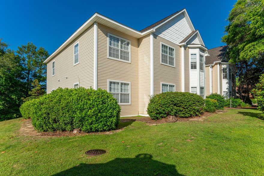 1 Yr HOA paid by seller. Beautifully upgraded 2nd floor condo in a quiet, private corner of the community's newest building .Generous ceiling heights throughout, highlighted by a vaulted ceiling in the living area. Tech-ready with Cat5e/Cat6 Ethernet, a dedicated network cabinet, and 5.1 surround sound prewiring. USB outlets, a smart thermostat, and security doorbell add modern convenience. Stylish features include upgraded wood-look Ceramic tile, extra tall baseboards, dimmable ceiling fans, and a customizable closet system. Roof was replaced in 21, HVAC in19, Water heater in 20. New faucets, fresh grout seal, and hardware. Enjoy the gazebo, grill area, and short walk to pool. HOA includes TV, master insurance, trash, grounds and exterior upkeep which provides true low maintenance living