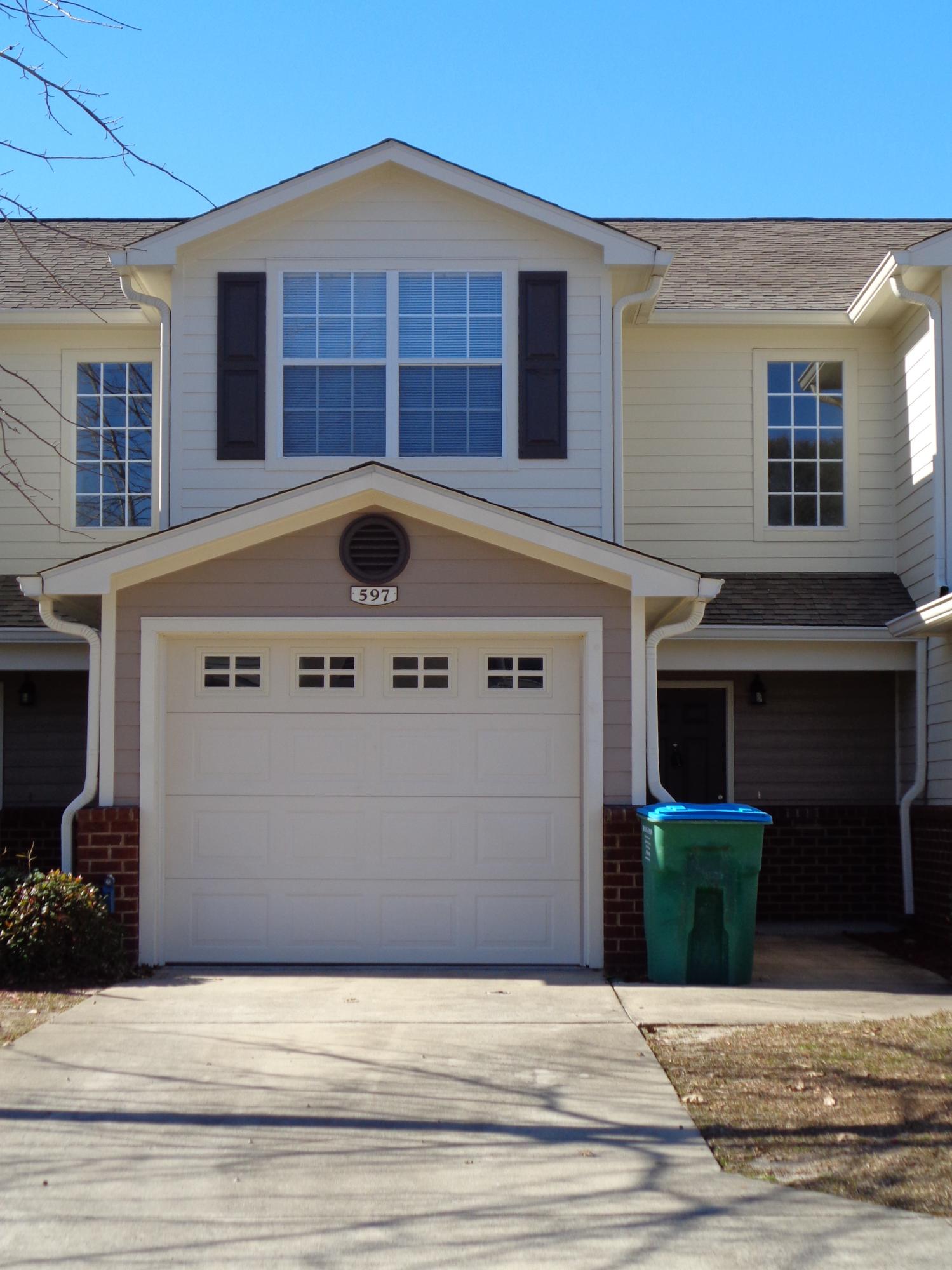 Location, Location, Location! Located in Eagles Landing, a highly sought after community! 2 bedroom, 2.5 bathroom with a single car garage, under stairs storage. Lots of crown molding, ceiling fans in living and bedrooms. There are two masters, yes, two masters, both with on-suite bathrooms. Both bedrooms have a walk in closet, back master has an additional smaller closet. Kitchen has flat top stove with microwave, refrigerator with ice maker, dishwasher & disposal. This townhome backs to an open area & the pool & clubhouse. Measurements are approximate, verify as needed. Selling Brokerage & Eagles Landing Townhomes are owned by the same parent company.