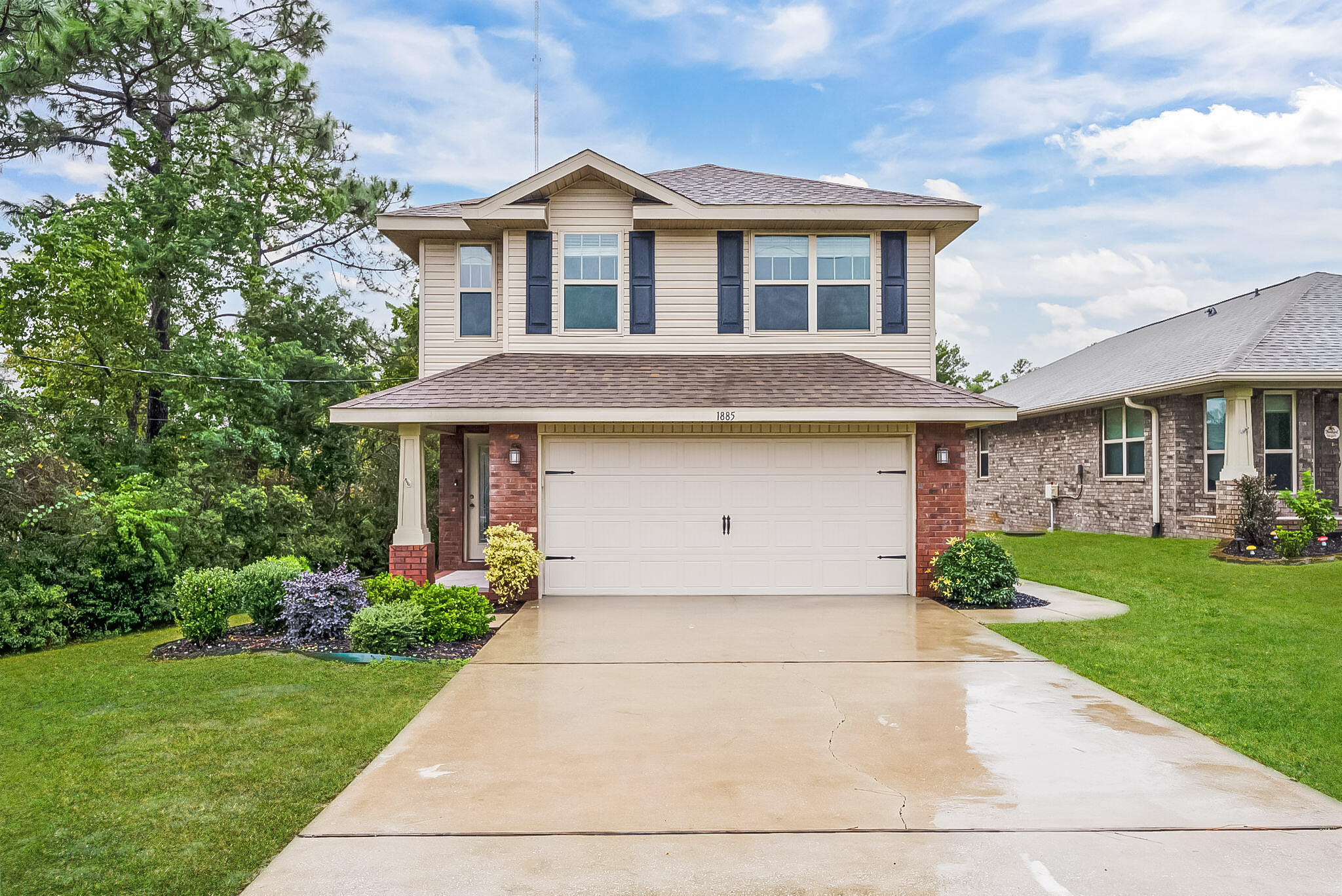 Beautiful 4 bedroom, 2.5 bathroom home in the heart of Gulf Breeze! New carpet was installed in Nov. 2024 to the second floor and stairs, and the roof, HVAC, and water heater are all 6 years old. With NO HOA fees and no homeowner restrictions, this home is in a quiet and serene neighborhood overlooking the pond across the street. Step inside to an inviting open floorplan of the living room and kitchen, perfect for entertaining and everyday living. All bedrooms and the laundry room will be found on the second story. Outside, a large deck awaits, ideal for gatherings, BBQs, or simply unwinding in your backyard. The driveway has enough room for guest parking, or a boat or RV! This home is perfectly placed, as it is only a half mile from the Gulf Breeze Zoo and for those who enjoy boating or  fishing, 1.2 miles from Woodlawn Beach. Privacy fence estimate in docs for $4,400. Don't miss the chance to call this property your own!
