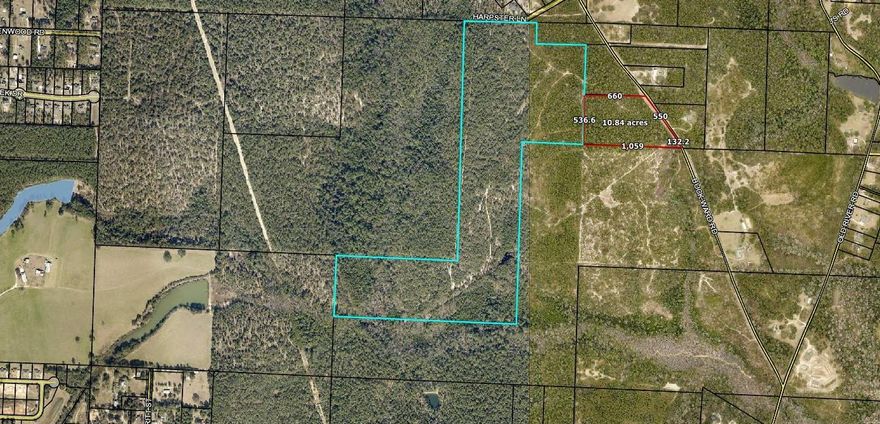 Development opportunity...96 AC west side of on Buck Ward Rd .Perfect location for a new development .  10 Ac road frontage for access to the 86 Ac parcel. This is a great opportunity!  See MLS