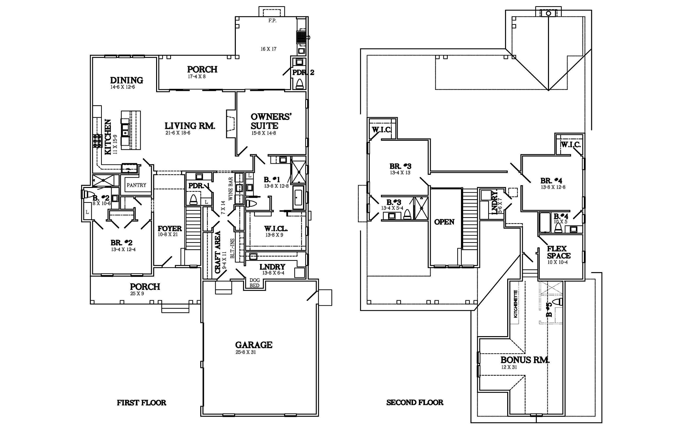 New floor plan from Key Lime Construction in the Greenway neighborhood! The Long Leaf plan is a 2-story home with 4 bedrooms, 4 full bathrooms, 2 half bathrooms and a 2-car attached garage. Featuring an open-concept kitchen, dining, and living room with painted brick fireplace, this new construction home offers ample space for entertaining plus a spacious rear porch with 12'x8' sliding glass doors, porch powder bath, and summer kitchen! Some of the unique customization's in this floor plan include a built-in craft area/mud room with built-in lockers near the garage entry, a large laundry room with recessed dog bed, and a separate wine bar off the living room with a beverage fridge. The first floor also features 11' ceilings, one secondary bedroom and full bathroom, a powder bath for guests
