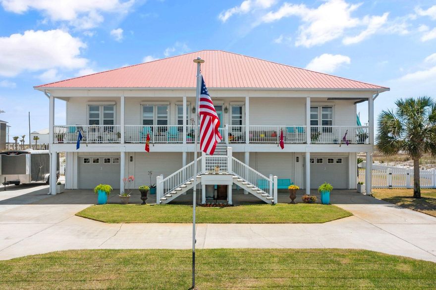 ''THE SUNSET HOUSE'' If you dream of sitting on your deck & watching the sun set over the sound bursting in color, then you have found your dream home! You have unobstructed water views of the Sound from the front looking over conservation land & views of the Gulf in the back! This dream home has been freshly remodeled inside & out! This home is ALSO perfect for vacation rentals! Take the ELEVATOR upstairs to 2,700 +/- square feet of living space which includes 4 bedrooms/3 bathrooms. The enclosed garage below is also over 2,700 +/- square feet that is superb entertainment space for events: weddings, reunions, birthdays, etc. Up to 12+/- parking spaces with the extended concrete driveway. Fenced in backyard. Lush, manicured grass in the entire yard.