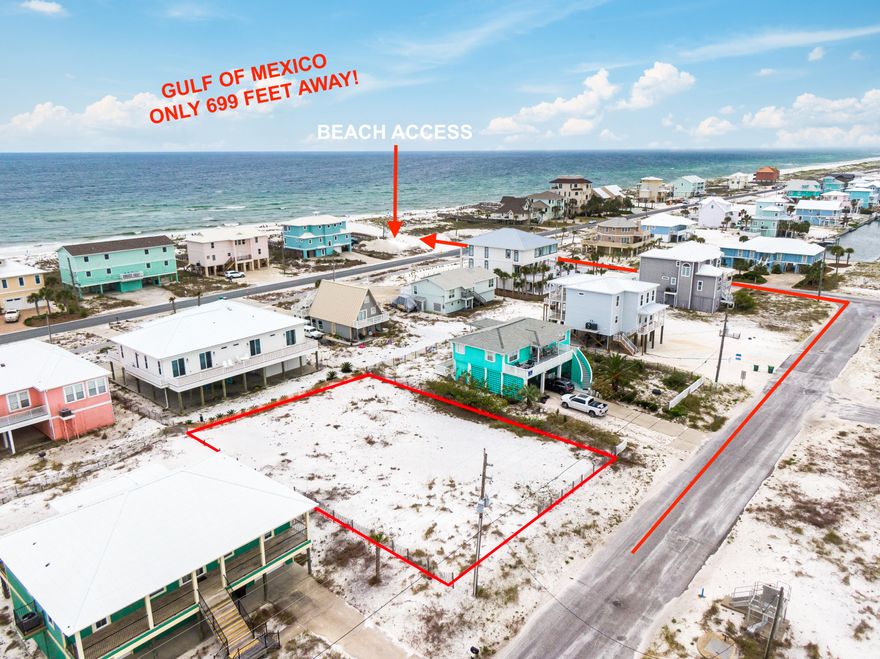 Gorgeous Sound Views and Gulf Views to be had on this .25 Acre Cleared Beach Lot under 5 Minutes Stroll to the Gulf of Mexico! Beach Lots are becoming less available, don't miss the chance on this Great Sized Lot with no HOA and under 700 feet to the Gulf of Mexico Beach Access. Build your Dream Beach Home here and enjoy all that Navarre Beach has to offer! This is the time to buy and build the way you want it while lots are still available to own & create your very own piece of paradise.Navarre Beach has been coined ''Florida's Most Relaxing Place'' with crowd free GORGEOUS beaches, miles of sugary white sands along the shore, hiking and biking trails, Florida's longest fishing pier, Gulf Island National Seashore under 1/2 away from this property, and nearby shops and dining...