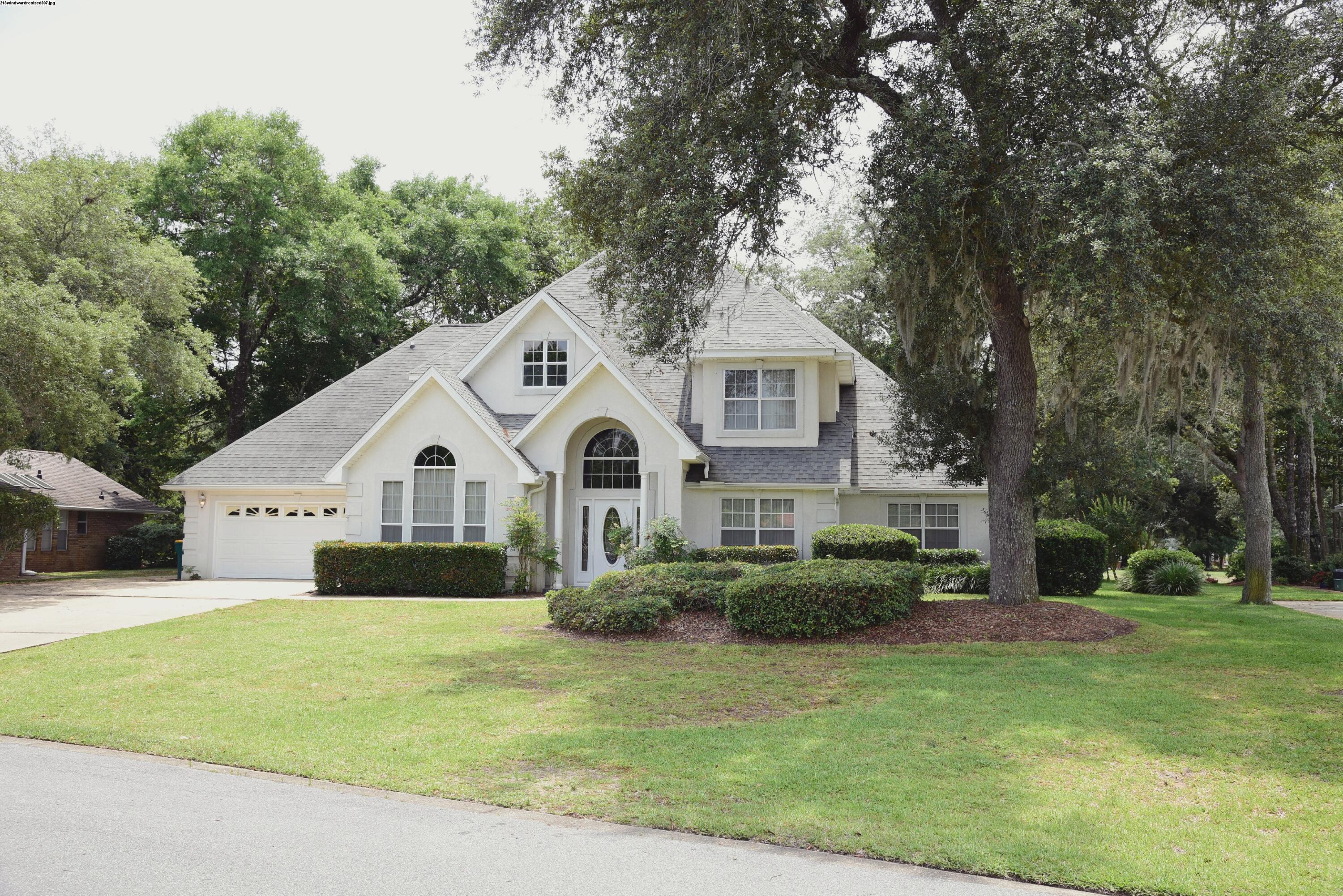 Spacious and wonderful living home located in Gated community with tranquil lake view from front. Upon entry you notice the open spacious plan with all tile flooring downstairs. To right is Office/Den area, left is Living Room, and Dining room. Through the large Entrance way open to Large Family room, ceiling soars to second floor, built in bookcases, gas fireplace and French doors that open to open patio. Kitchen with Breakfast room, JennAire stove and tiled floors. Laundry room to back of this area. Half bath also down stairs; Master Bedroom and Master bath are downstairs. Master Bath has double vanities, Separate Shower, Tub and walk in closet. Two other Bedrooms are located upstairs and share a bath. Sorry NO pets & NO smoking. Owner provides lawn service.