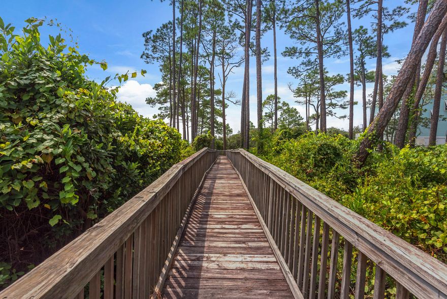 Quarter acre lot with boardwalk access to Stallworth Lake. Take your kayak to the Gulf of Mexico that ties into this coastal dune lake. This is a charming cul-de-sac street with an old Florida feeling, south of 30A. The adjacent lot is also for sale, or buy both. Buyer to satisfy himself regarding feasibility for intended use and view potential. There is a chance of a gulf view, buyer to verify that independently.
