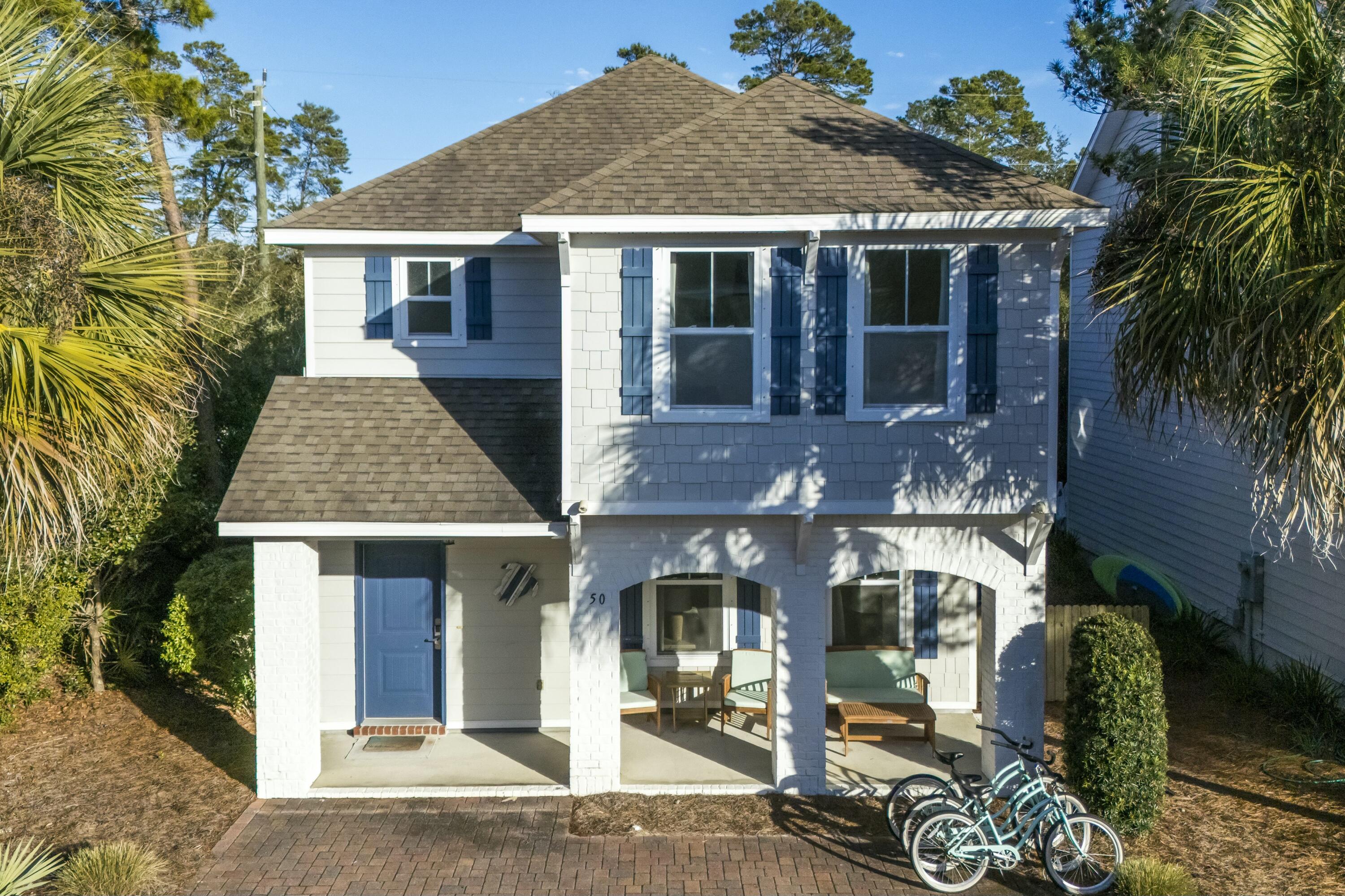 Welcome home! Positioned on a quiet corner lot in Pinewood Preserve, just a half mile from Walton County's largest public beach access. The Pinewood Preserve community is a hidden retreat with a mix of primary residences and vacation rentals, featuring a charming pool as its centerpiece. It's a short bike ride away from Camp Helen State Park and Lake Powell, the boutique shops of 30 Avenue, and an eclectic assortment of popular restaurants. It is being sold fully furnished and rental ready, with a small list of personal exclusions. Features include a spacious kitchen with large island, stainless appliances, and solid 42-inch cabinetry. All three spacious bedrooms are located on the second floor. Also offering a charming covered screened porch, fenced backyard and grilling area. You'll be able to enjoy everything our community has to offer year round. With the underpass complete, the demand for this area of Inlet Beach is stronger than ever. Away from all of the noise but a 5 minute bike ride to be in the middle of it. More photos coming soon. 