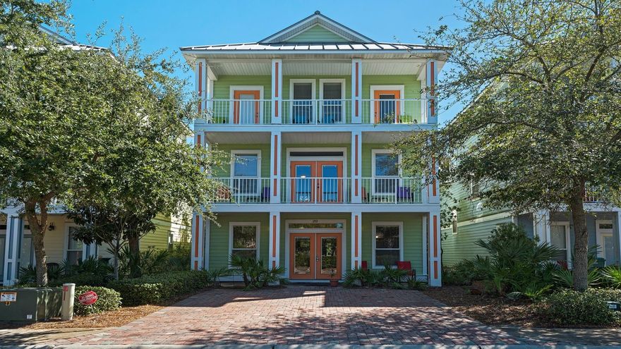 AMAZING VACATION RENTAL INVESTMENT OPPORTUNITY! This very well maintained 6 Bedroom Key West Beach Cottage is ideally located only steps away from the tropical paradise LAGOON POOL and BBQ area in the gated community of the Villages of Crystal Beach. The minute you walk through the door you will see the many upgrades this vacation home has to offer. Interior is freshly painted and has all new carpeting. Granite counter tops, high end cabinetry, crownmolding, decorative tiled master shower, whirlpool tub, wet bar, 18 x 18 tiled flooring, upgraded fixtures, tropical ceiling fans and much more! The community has free golf cart shuttle service to the beach which is only a few blocks away. Home comes FURNISHED and TURN KEY! RENTAL PROJECTIONS OF $83,252.50. See Documents for Rental Projection