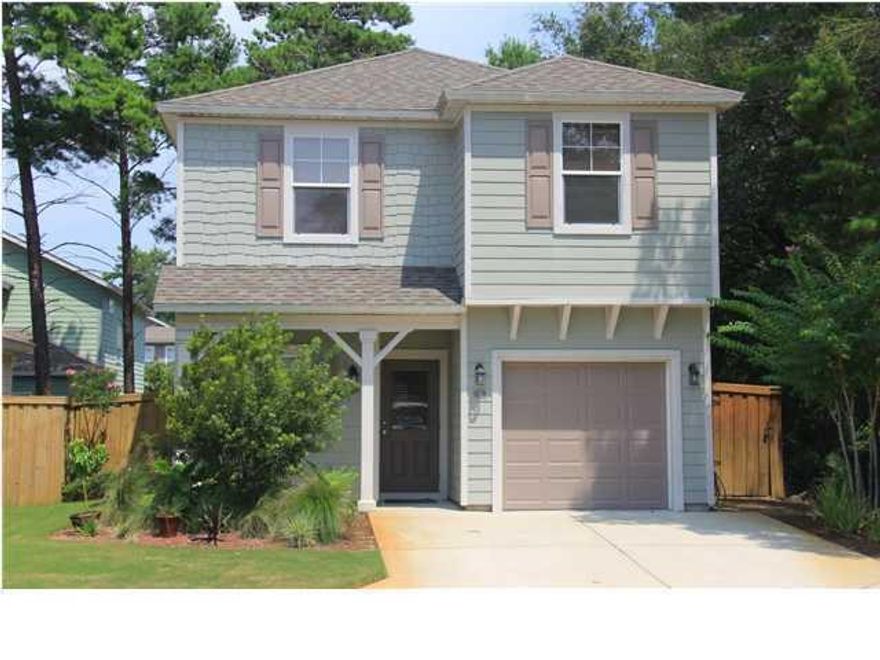 UNFURNISHED. Grill and Smoker in photos are not included. Florida cottage style 2 story home with hardi-plank exteriors and garage. Wide open Great room with 9' ceilings will add lots of volume to this plan. Birch cabinetry with lots of storage space in the kitchen and granite counter tops. Brushed nickel fixtures throughout the home. 3 spacious bedrooms upstairs. Dual vanities in the master bathroom and a walk in closet for the master bedroom. Sprinkler systems included to help maintain this beautiful and peaceful community. Complete lawn maintenance provided so you can spend time enjoying your close proximity to the beach! Come see what the current residents have discovered about Plantation at Santa Rosa.