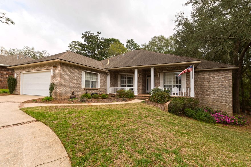 What a view! This 3 Bdr plus office/4th bdr is a well cared for home on the #2 tee of private Rocky Bayou Country Club. The Family room features a gas fireplace, Kitchen has granite countertops, stainless steel appliances including a 5 burner gas stove. The Kitchen and Master bedroom open onto a screened in Deck which has a gas grille and Hot Tub built-in. The views from the porch are amazing but the fairway is about 50 yards from the back of the home so your privacy is ensured!The home has Lexan & Aluminum Hurricane Shutters for all windows. There is a 2 car garage plus 18'x13.5 additional space for a Golf Cart/Storage/Work Shop at the rear lower entry to the house. All of that AND it's zoned for top rated schools with beaches and shopping in Destin just across the Mid Bay Bridge.