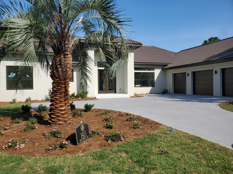 New construction with an estimated completion of May 2022. Single story residence with an inground pool located on a large corner lot along Baytowne Ave E and Crystal Lake. Featuring 4 bedrooms with a Study, 4 full/ 2 half bathrooms, and a 3 car garage. The covered lanai expands over 51 feet and will include a fireplace and an outdoor kitchen with gas grill, griddle, refrigerator and a single burner. Hardwood and tile will flow throughout the entire home. Each bedroom has a private ensuite with spa-like finishes. Kitchen appliances will be 48' Sub zero fridge, 36' Wolf gas stove, and 24' Bosch dishwasher. Pool will be started soon. Baytowne Ave owners are allowed to rent/lease their property as long as the terms are longer than 60 days.