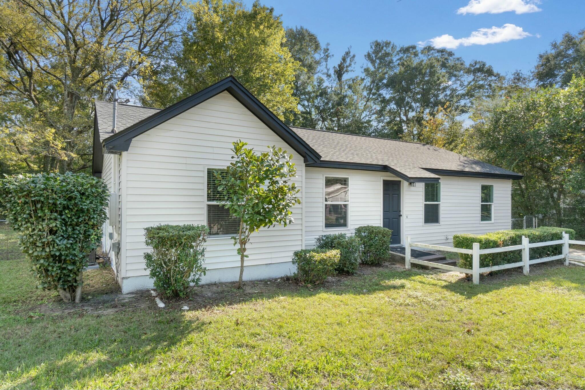 Updated home located in central Crestview! 3 bed 1 bath, one story residence with freshly painted exterior, newer roof/windows and charming decorative fence for added curb appeal. 2024 HVAC. Updated interior includes all new tile, carpeted bedrooms, fresh paint, window blinds, ceiling fans and light fixtures. All popcorn ceilings removed/refinished. Brand new stainless steel appliances in kitchen. Master bedroom includes walk-in closet and bathroom access. Bathroom has a new vanity, toilet and shower doors. Sizable bonus room off dining area is a great flex space offering many options - 4th bedroom, den, office, gym or game room. Spacious laundry room with wooden shelving for extra storage. Relax and enjoy the outdoors on the covered back porch. Fenced backyard with storage shed.