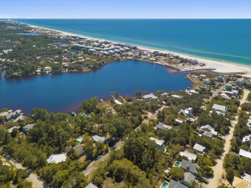 South of Hwy 30A This neighborhood offers easy beach access and access to Eastern Lake .There is no HOA or architecture design review ,so you build based on your taste and desires. Great opportunity to be in an established neighborhood with beac and lake access. Lot is large enough for home,pool , etc.