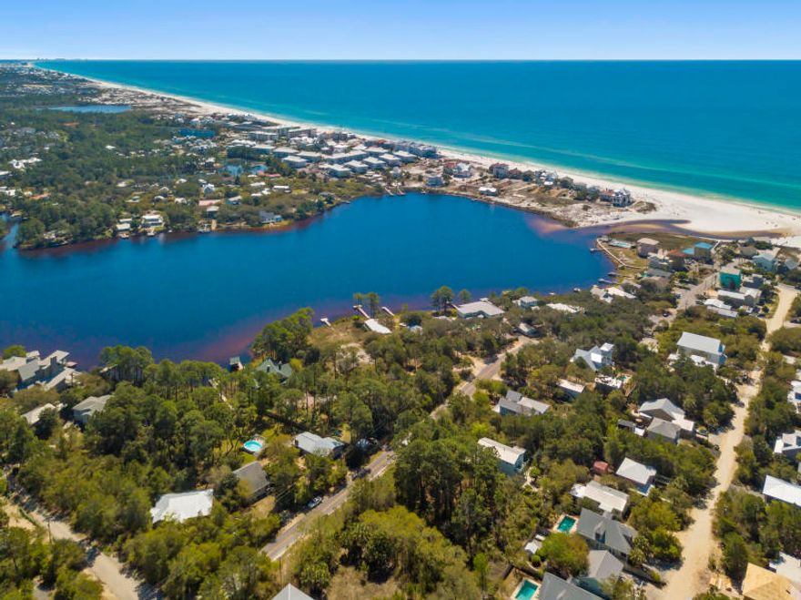 South of Hwy 30A This neighborhood offers easy beach access and access to Eastern Lake .There is no HOA or architecture design review ,so you build based on your taste and desires. Great opportunity to be in an established neighborhood with beac and lake access. Lot is large enough for home,pool , etc.