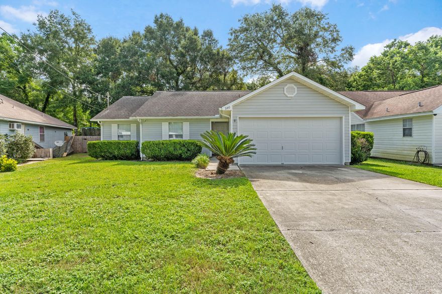 Charming home nestled in the quiet neighborhood of Mills Landing. This is a low maintenance home that lives bigger than the square footage! A spacious living room that opens to the dining nook and kitchen area. This home is freshly painted and has an HVAC and hot water heater that were replaced in 2018. The patio, off the living room, is a great place to unwind in the private partially fenced-in backyard. Easy access to Eglin, Hurlburt, Duke, and SFG complex and the beautiful white sandy beaches and shopping that Fort Walton Beach and Destin have to offer. Schedule your showing of this great home TODAY!!!