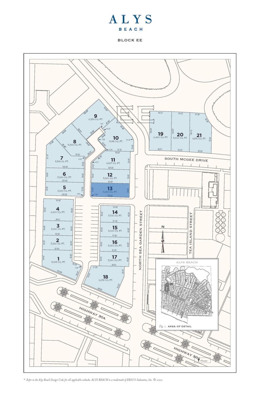 Corner homesite located north of 30A and within close proximity to the upcoming Silva amenity.  Access the Gulf of Mexico from this homesite to Bela Gray beach access or Turtle Bale Green.