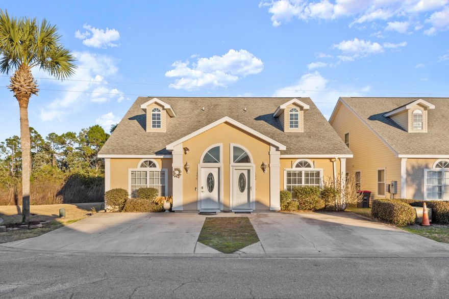 CURRENTLY UNDER CONTRACT, SELLER WILL CONSIDER BACKUP OFFERSGreat short term rental property or primary residence within a mile of the most beautiful beaches in the world. This 3 Bedroom, 2.5 Bath Townhome with a screened patio off the back that backs up to community green space is located in the gated community of Palm Cove. The home has an open floor plan that allows for easy flow between rooms, as well as an amazing master suite on the first floor. Palm Cove Amenities include 2 large pools and a playground for the kiddos. This home is within walking distance to the beach and close to everything including incredible parks, water parks, trails, golf courses, shopping, world class attractions and restaurants. Come live the good life in Palm Cove.