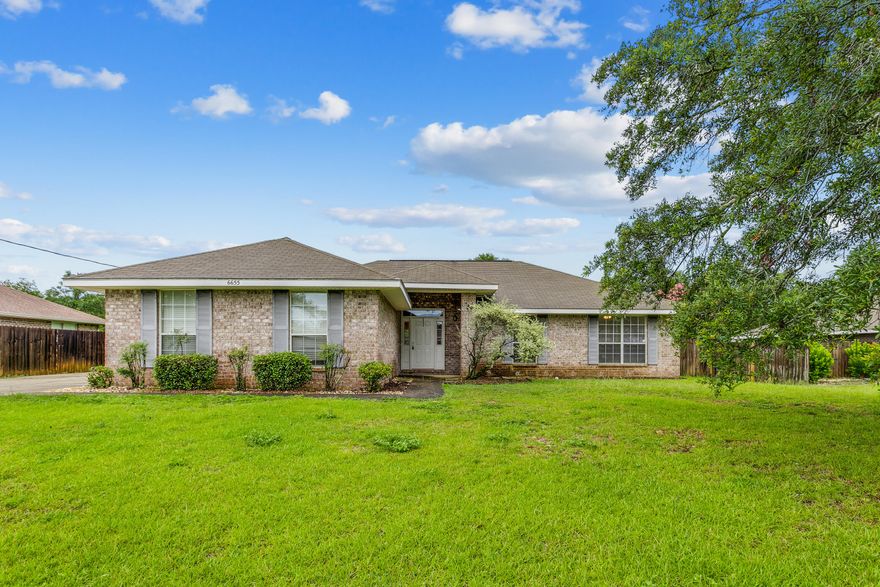 All brick home in Holley By The Sea! Enjoy all the amenities that this community has to offer; pools, tennis courts, exercise room, boat ramp and more! This home is open concept, great kitchen, breakfast nook area, large and open living room with soaring ceilings. Great natural light from the large windows and door that walks out to the privacy fenced back yard. The home has low maintenance tile throughout the living areas and cozy carpet in the 4 bedrooms. The main suite is a great size that offers an en suite bathroom with dual sinks, tub and a separate shower. The backyard has a large open patio perfect for entertaining. Seller will replace roof with acceptable offer.