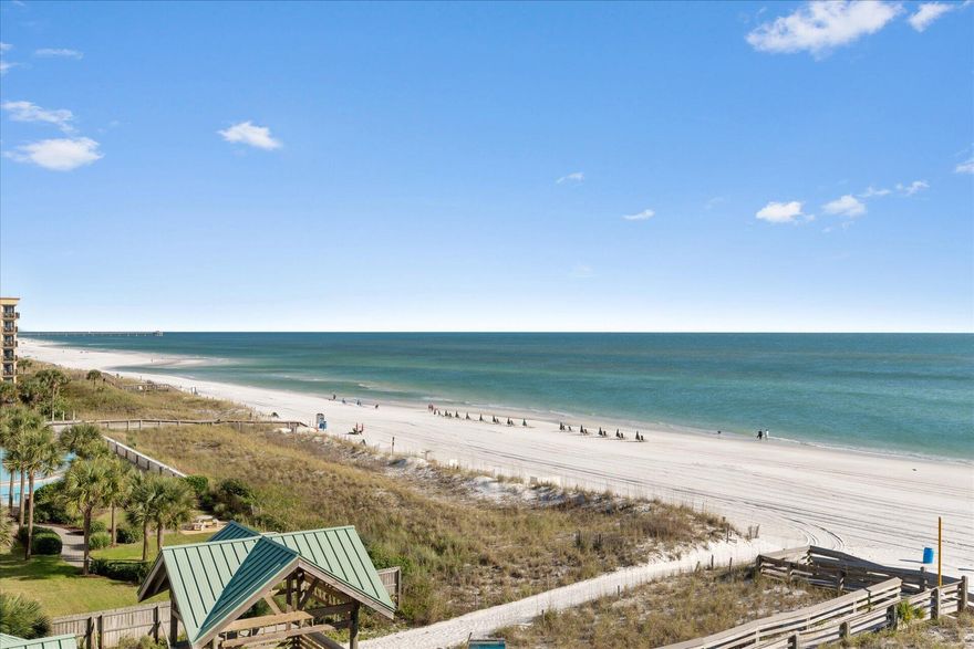 Discover the perfect blend of comfort and coastal charm in this beautifully appointed 2-bedroom, 2-bathroom condo in Fort Walton Beach, FL. Positioned along the pristine shores of the Gulf, this unit offers stunning eastern Gulf views from the spacious balcony, living area, and master bedroom. While not a full beachfront view, the angled placement of the building allows for breathtaking sunrises over the water, filling the space with warm, natural light.Step into a chef-inspired kitchen featuring sleek granite countertops, stainless steel appliances, and an elegant counter-to-ceiling backsplash.Due to its high demand, showings may be limited--but that's just proof of its undeniable appeal. This condo offers style, convenience, and an unbeatable location. Don't miss your chance. The Master Bathroom offers a luxurious walk-in tile shower, while the second full bath is complete with a tile shower-tub combo.

This fully furnished unit also includes a stacked washer and dryer, an owner's closet for added convenience, and a turnkey layout that's ready to move in or rent. Whether you're looking for a personal retreat or an income-producing investment, this condo offers the ideal combination of style, comfort, and location.

Don't miss your chance to own this slice of paradise - schedule a showing today!