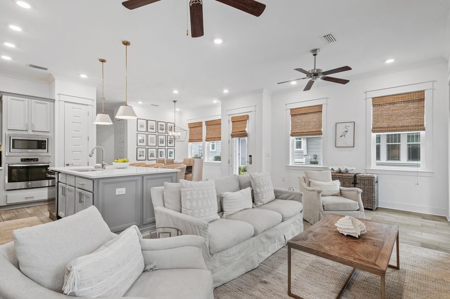 Discover the ultimate in coastal living with this charming 3-bedroom, 2.5-bath end-unit townhome nestled in the vibrant Prominence community along the stunning Scenic Highway 30A! Step inside to find an inviting open-concept living and dining area on the first floor, featuring not one, but two sets of French doors that flood the space with natural light, truly elevating the ambiance. You'll fall in love with the seamless transition to your outdoor patio--an ideal spot for unwinding or hosting unforgettable gatherings! Culinary enthusiasts will appreciate the modern kitchen, equipped with sleek stainless steel appliances, a gas stove, and chic finishes that make cooking a delight. The main areas are adorned with durable tile flooring and carpet waiting in the bedrooms for that cozy touch. Plus, there's a handy half bathroom on the first floor, perfect after a fun-filled day at the beach!

Venture upstairs to discover two lovely guest bedrooms sharing a well-appointed bathroom, alongside a spacious primary suite that's nothing short of a retreat! This serene haven features a tray ceiling, a cozy sitting area, and a luxurious ensuite that includes a walk-in closet, double vanity, and a stunning floor-to-ceiling tiled shower!

And let's not forget the benefits of a two-car garage and a gorgeous pavered driveway! Located right in the heart of Prominence, you'll have access to fantastic amenities like two sparkling pools, lush green lawns, grilling areas, and the fabulous Big Chill just a stone's throw away. Positioned on the east side of 30A between Seagrove Beach and Watersound, you can easily hop on your bike or golf cart to explore beautiful beaches, delightful restaurants, scenic nature trails, and charming boutique shops! Don't miss your chance to embrace this coastal lifestyle schedule your visit today!

Buyer to verify all information in listing.