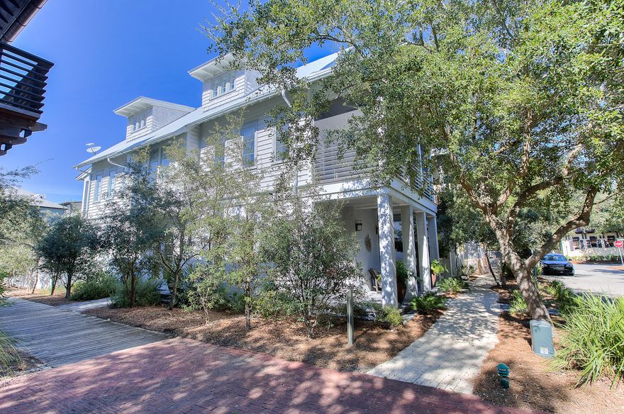 Exquisite Rosemary Beach home located just off Barrett Square and very convenient to all of the towns amenities. Beautiful finishes throughout this very well cared for, never rented home. Functional floor plan allows enough space for family and friends but also lives well as a single family home. Large kitchen and living room located on 1st floor as well as a den which could easily be the 5th bedroom. The second floor includes the master retreat with a private screened in porch encompassing the width of the home. 2 additional bedrooms share the 2nd floor. The third floor has been recently remodeled and includes a full bath, bedroom, bunk area and separate office. This is a must see for the buyer who is seeking quality.