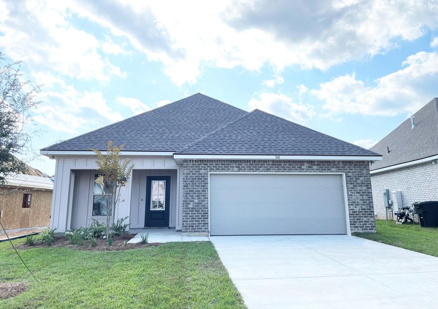 Awesome builder rate, FREE smart home package + choose 1 of the following free: front gutters, refrigerator, or window blinds. Restrictions apply.

The FRAZIER V G in The Bluffs at Lafayette community offers a 3 bedroom, 2 full bathroom open design. Upgrades added (list attached). Special Features: double vanity, garden tub, separate shower, and walk-in closet in master bath, kitchen island, pantry, covered front porch and rear patio, recessed lights, crown molding, custom framed mirrors in all bathrooms, undermount sinks, landscaping, architectural 30-year shingles, flood lights, and more!
Energy Efficient Features: tankless gas water heater, kitchen appliance package with gas range, vinyl low E windows, and more! Energy Star Partner.