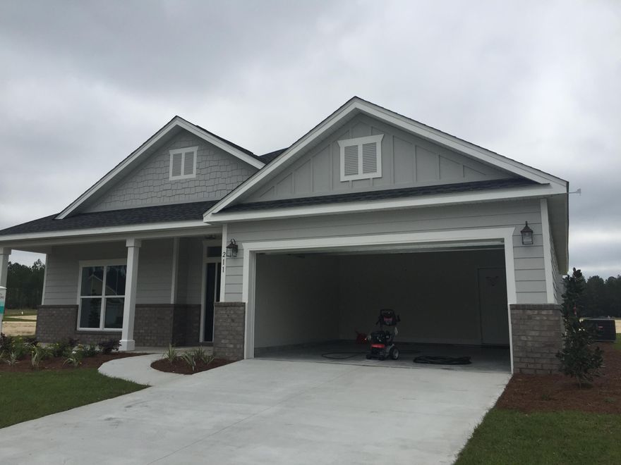 The Brighton B is a 1741 SQFT floor plan with 3 bedrooms, 2 bathrooms, and a 2 car garage! Granite countertops and stainless steel appliances add elegance and durability to a spacious kitchen. Wide open spaces connect a large family room with the kitchen, and breakfast nook. A dedicated laundry room is situated between the garage and kitchen for clean convenience. The master bathroom is designed for serenity and space with a his & hers sink, garden tub, and tiled shower. The master also features 2 expansive walk-in closet! The Brighton's covered front and back porches are the perfect places to make memories with friends and family.